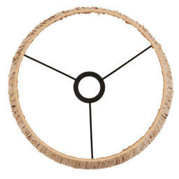 Loops Handcrafted Natural Raffia Tapered Cylinder Lamp Shade - 32Cm Elegant Light Fixture - thumbnail 4