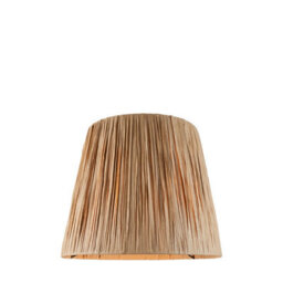 Loops Handcrafted Natural Raffia Tapered Cylinder Lamp Shade - 32Cm Elegant Light Fixture - thumbnail 1
