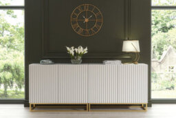 Ripple Duo Sideboard 200Cm White Fluted Design - Creative Furniture - thumbnail 7