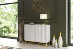 Ripple Duo Sideboard 200Cm White Fluted Design - Creative Furniture - thumbnail 9