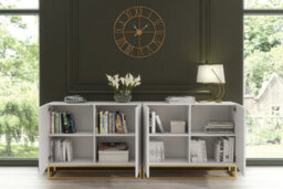 Ripple Duo Sideboard 200Cm White Fluted Design - Creative Furniture - thumbnail 8