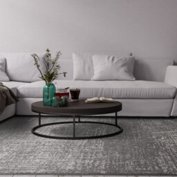 Charcoal Abstract Modern Easy To Clean Dining Room Bedroom And Living Room Rug-120Cm X 170Cm - thumbnail 1