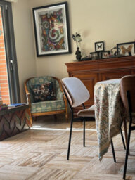 Nordlys Set Of 2 Metal Dining Chairs In Wood And Beige Corduroy Modern Design Style Dining Room - thumbnail 9