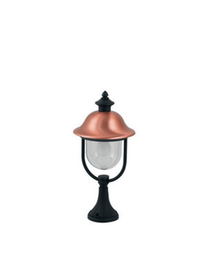 Luminosa Lighting Luminosa Venezia Outdoor Pedestal Light Black, Ip44 25X53.8Cm