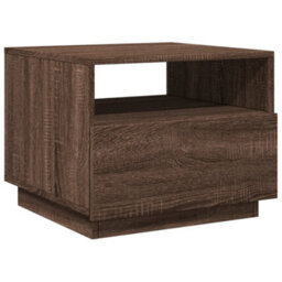 Berkfield Coffee Table With Led Lights Brown Oak 50X49X40 Cm - thumbnail 3