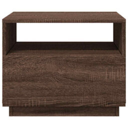 Berkfield Coffee Table With Led Lights Brown Oak 50X49X40 Cm - thumbnail 7