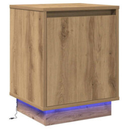 Berkfield Modern Bedside Cabinets With Led Lights 2 Pcs Artisan Oak 39X34,5X50 Cm - thumbnail 7