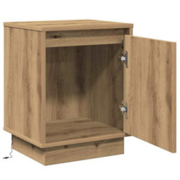 Berkfield Modern Bedside Cabinets With Led Lights 2 Pcs Artisan Oak 39X34,5X50 Cm - thumbnail 6
