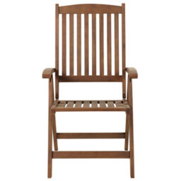 Beliani Bistro Set Folding Amantea Acacia Wood Dark Brown - thumbnail 6