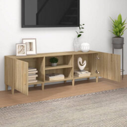 Berkfield Classic Tv Cabinet Sonoma Oak 150X30X50 Cm Engineered Wood - thumbnail 3