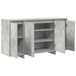 Vidaxl Sideboard Concrete Grey 135 X 41 X 75 Cm Engineered Wood - thumbnail 5