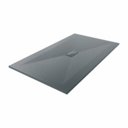 Sundaze Matt Black Walk In Wet Room Shower Enclosure 1000mm & 1000mm & 215mm Flipper Panel With 1700X1000mm Anthracite Shower Tray - thumbnail 3