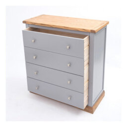 Cabinet Bits Biccari 4 Drawer Chest Of Drawers Chrome Knob - thumbnail 4