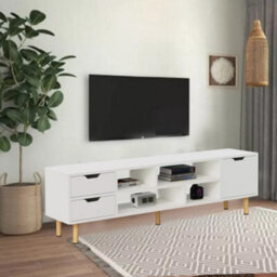 High Gloss Tv Stand Cabinet Entertainment Center With 1 Door & 4 Shelve 2 Dxoulh - thumbnail 9