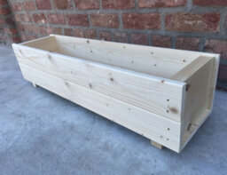 Ruddings Wood Large Garden Planter Trough Flower Box Natural Fully Assembled 900mm - thumbnail 2