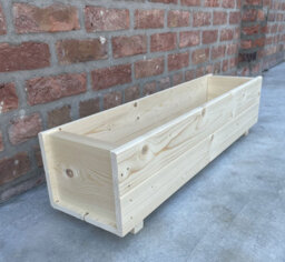 Ruddings Wood Large Garden Planter Trough Flower Box Natural Fully Assembled 900mm - thumbnail 1