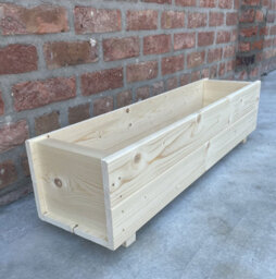 Ruddings Wood Large Garden Planter Trough Flower Box Natural Fully Assembled 900mm - thumbnail 3