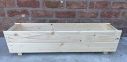 Ruddings Wood Large Garden Planter Trough Flower Box Natural Fully Assembled 900mm - thumbnail 5