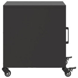 Berkfield Bedside Cabinet Black 36X39X43.5 Cm Steel - thumbnail 7