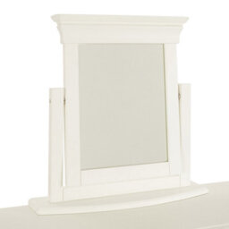 The Furniture Market Wilmslow White Painted Vanity Dressing Mirror Elegant French Inspired Design, Adjustable Angle, Satin Paint Finish - thumbnail 4