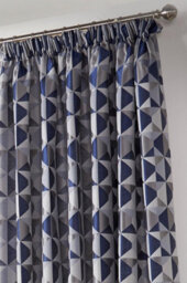 Luxury Living Skandi Pencil Pleat Curtains Blue/silver - thumbnail 4