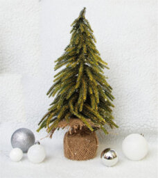 Netagon St Helens Home And Garden Decorative Gold Finish Mini Artificial Christmas Tree In Hessian Bag - thumbnail 4