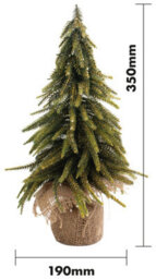 Netagon St Helens Home And Garden Decorative Gold Finish Mini Artificial Christmas Tree In Hessian Bag - thumbnail 2