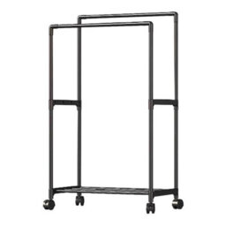 Metal Clothes Hanging Rail Stand Shoe Rack Storage Shelf - thumbnail 1