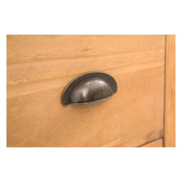 Cabinet Bits Lugo 3 Drawer Desk - Dressing Table Brass Cup Handle - thumbnail 6