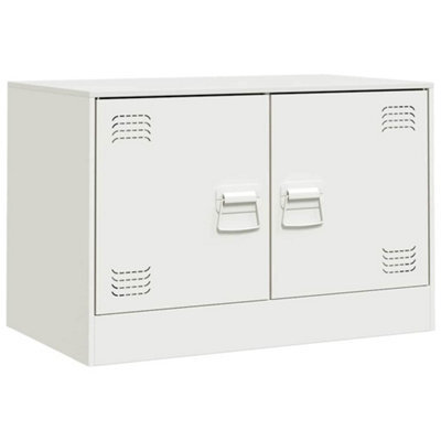 Berkfield Sturdy Tv Cabinet White 67X39X44 Cm Steel - image 1