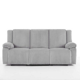 More4Homes Verona 3 Seater Jumbo Cord Manual Recliner Sofa (Grey) - thumbnail 5