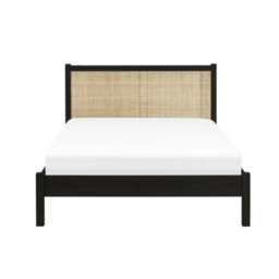 Oakham Zinc Rattan Bed - Black -  Double (135Cm) - thumbnail 3
