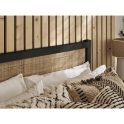 Oakham Zinc Rattan Bed - Black -  Double (135Cm) - thumbnail 6