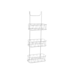 Blue Canyon 3-Tier Hanging Shower Caddy No Drill Installation Rust Resistant Stainless Steel White Finish - thumbnail 1