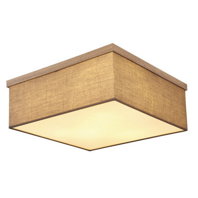 Luminosa Lighting Luminosa Ossi Flush Ceiling Light Matt Black 3X E27 - image 1