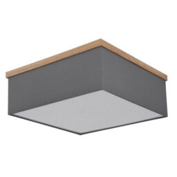 Luminosa Lighting Luminosa Ossi Flush Ceiling Light Matt Black 3X E27 - thumbnail 2