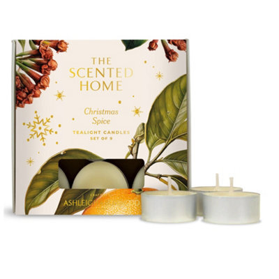 Ashleigh & Burwood Scented Home Pack Of 9 Tea Light Candles - Christmas Spice - image 1