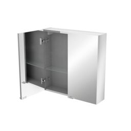 GoodHome Imandra Compact Matt Silver Mirror Effect Double Bathroom Cabinet Mirrored (H)600mm (W)600mm - thumbnail 3