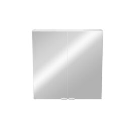 GoodHome Imandra Compact Matt Silver Mirror Effect Double Bathroom Cabinet Mirrored (H)600mm (W)600mm - thumbnail 2
