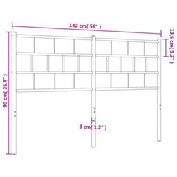 Berkfield Metal Headboard White 135 Cm - thumbnail 7