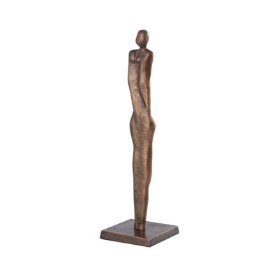 Vanity Living 46Cm Bronze Metal Aluminium Sculpture Modern Abstract Decorative Statue For Living Room, Office & Home Decor - image 1