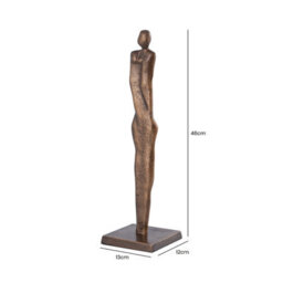 Vanity Living 46Cm Bronze Metal Aluminium Sculpture Modern Abstract Decorative Statue For Living Room, Office & Home Decor - thumbnail 2
