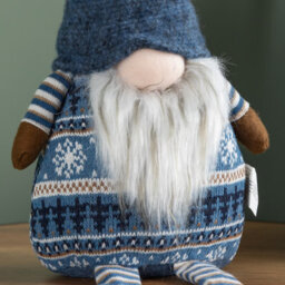Samuel Alexander 48Cm Tall Christmas Gnome Gonk Nordic Decoration Blue Body Hat Bell Dangly Legs - thumbnail 6