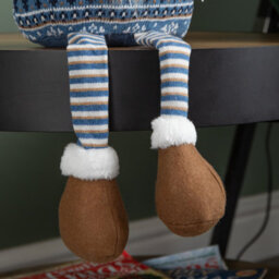 Samuel Alexander 48Cm Tall Christmas Gnome Gonk Nordic Decoration Blue Body Hat Bell Dangly Legs - thumbnail 7