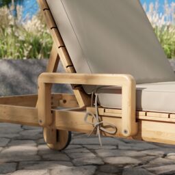 GoodHome Tiga Sand Outdoor Sunlounger Cushion (L)197Cm - thumbnail 3