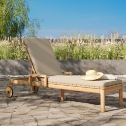 GoodHome Tiga Sand Outdoor Sunlounger Cushion (L)197Cm - thumbnail 2