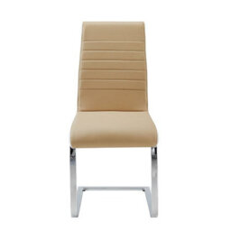 Furniture in Fashion Symphony Taupe And White Faux Leather Dining Chairs In Pair - thumbnail 3