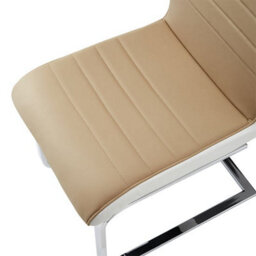 Furniture in Fashion Symphony Taupe And White Faux Leather Dining Chairs In Pair - thumbnail 4