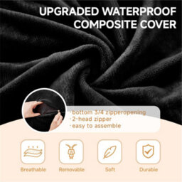 Abrihome Medium 4-Foot Bean Bag Sofa Chair: Soft Reading Lounger For Adults, Fits Bedrooms, Balconies And Cozy Spaces, Black - thumbnail 5