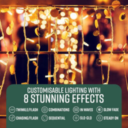 Globrite Garden Fairy Lights - 200 Led, Warm White - Battery Operated String Lights With Remote Control & 8 Lighting Modes - thumbnail 4